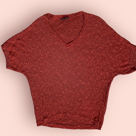 Eileen Fisher Linen Sweater Rust Red Petite XS S Long Tunic Length - Picture 9 of 13